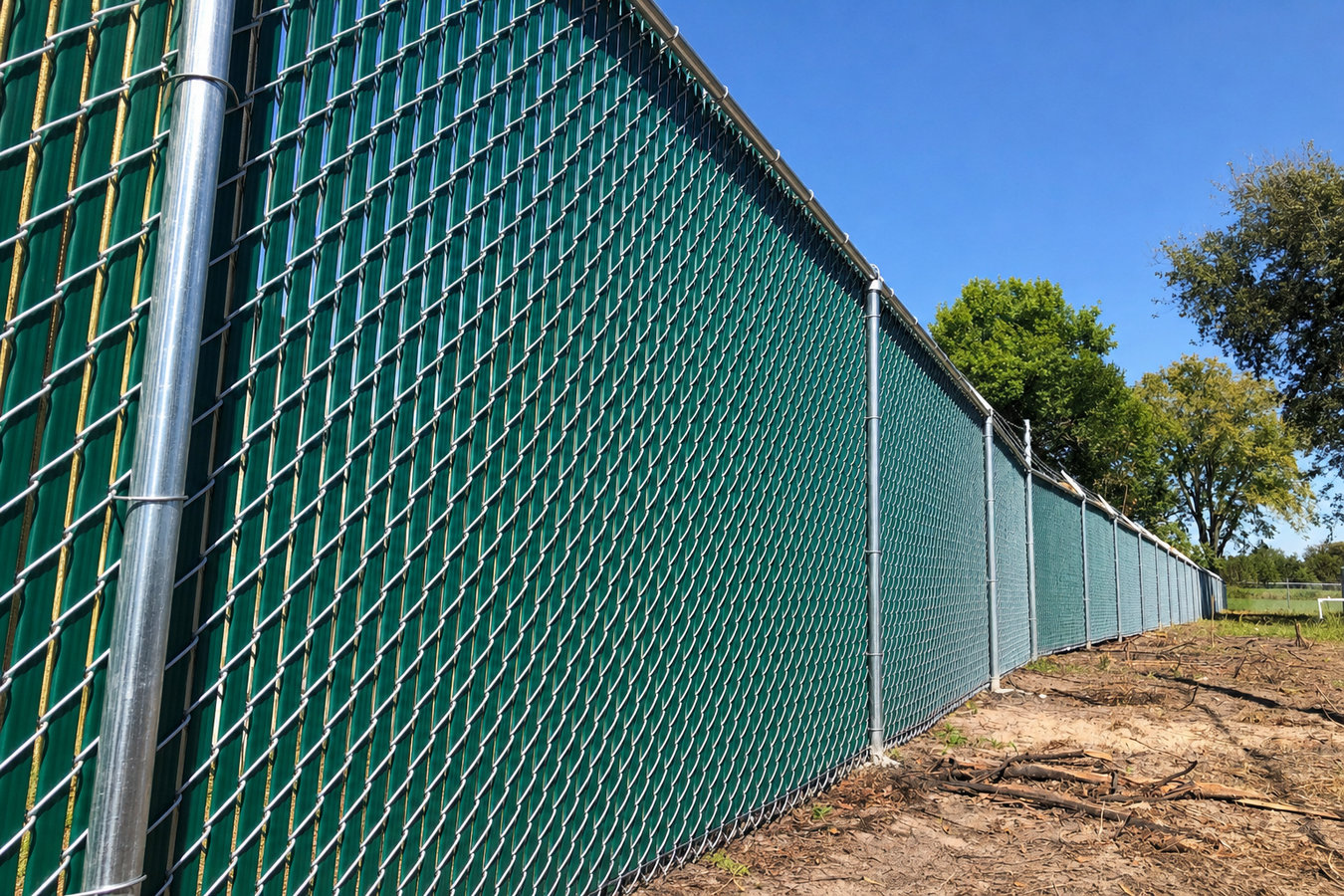 Commercial fence installation